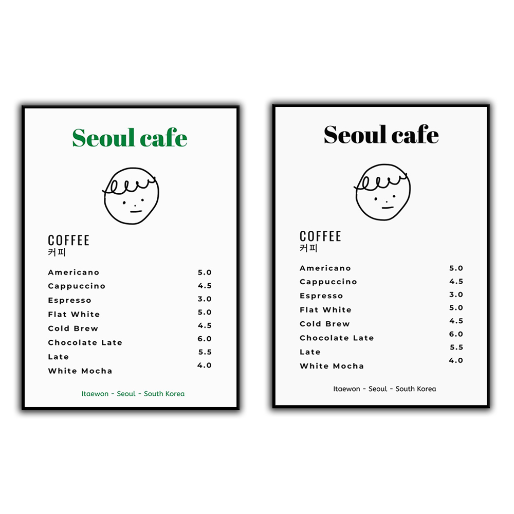 Korean Lifestyle Aesthetic - Seoul Cafe Print Wall Art Печать