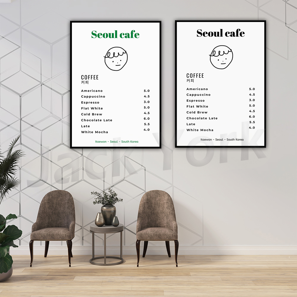 Seoul Cafe Print Wall Art Печа – обзор и цена Korean Lifestyle Aesthetic